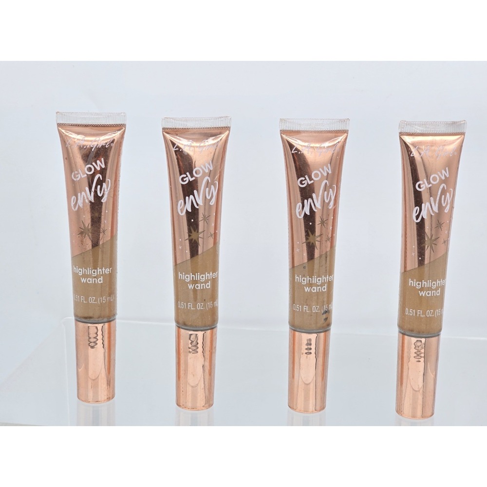 4 Lot L.A. Girl Glow Envy Highlighter Wand, Nightlife GBL578 - Vibin, 0.51 Fl Oz